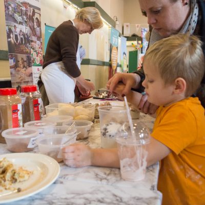 This young chef selects ingredients for his ‘Rock in a Pot’.