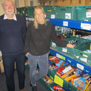 Tim Morton and Olivia Reid at the Cromer warehouse.